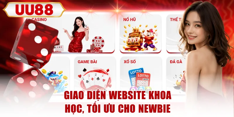 Giao diện website khoa học, tối ưu cho newbie